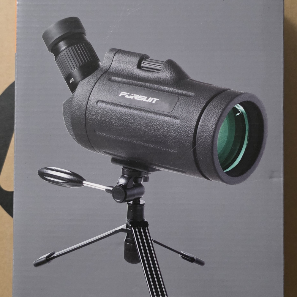 Black Monocular Telescope with Tripod